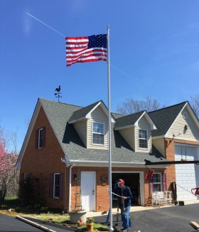 25' Flagpole Happy Customer Bedford Virginia